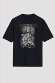 Septicflesh Baskılı Unisex Siyah Oversize Tişört - Tshirt