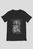 Septicflesh Baskılı Unisex Siyah V Yaka Tişört - Tshirt