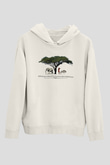 Serengeti Milli Park Beyaz Unisex Kapşonlu Sweatshirt