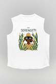 Serengeti Milli Park Beyaz Unisex Kolsuz Tişört