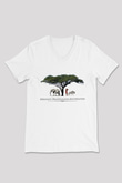 Serengeti Milli Park Beyaz Unisex V Yaka Tişört T-Shirt