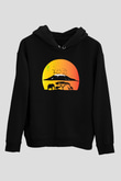 Serengeti Milli Park Siyah Unisex Hoodie