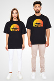 Serengeti Milli Park Siyah Unisex Oversize Tişört T-Shirt