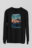 Serengeti Milli Park Siyah Unisex Sweatshirt