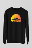 Serengeti Milli Park Siyah Unisex Sweatshirt