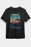 Serengeti Milli Park Siyah Unisex Tişört T-Shirt - TişörtFabrikası