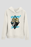 Set it off  Baskılı Beyaz Unisex Kapüşonlu Sweatshirt