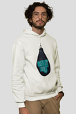 Set it off  Baskılı Beyaz Unisex Kapüşonlu Sweatshirt
