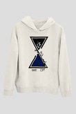 Set it off  Baskılı Beyaz Unisex Kapüşonlu Sweatshirt