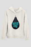 Set it off  Baskılı Beyaz Unisex Kapüşonlu Sweatshirt
