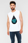 Set it off  Baskılı Beyaz Unisex Kolsuz Tişört - Tshirt