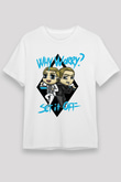 Set it off  Baskılı Unisex Beyaz Tişört - Tshirt