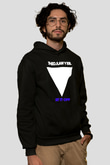 Set it off Baskılı Unisex Siyah Kapüşonlu Sweatshirt