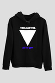 Set it off Baskılı Unisex Siyah Kapüşonlu Sweatshirt