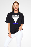 Set it off Baskılı Unisex Siyah Oversize Tişört - Tshirt
