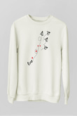 Sevgililer Günü Beyaz Unisex Sweatshirt