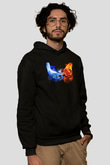 Sevgililer Günü Siyah Unisex Hoodie