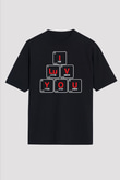 Sevgililer Günü Siyah Unisex Tişört T-Shirt - TişörtFabrikası