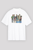 Shameless Baskılı Beyaz Unisex Oversize Tişört - Tshirt