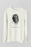 Shameless Baskılı Beyaz Unisex Sweatshirt