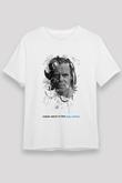 Shameless Unisex Baskılı Beyaz Tişört - Tshirt