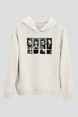 Shamrain Baskılı Unisex Siyah Kapüşonlu Sweatshirt