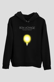 Shamrain Baskılı Unisex Siyah Kapüşonlu Sweatshirt