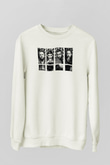 Shamrain Baskılı Unisex Siyah Sweatshirt