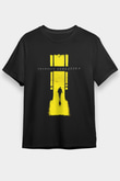 Shamrain Baskılı Unisex Siyah Tişört - Tshirt