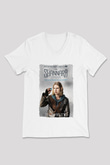 Shannara Chronicles Beyaz Unisex V Yaka Tişört