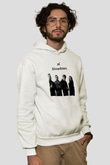 Shinedown Baskılı Beyaz Unisex Kapüşonlu Sweatshirt