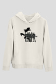 Shinedown Baskılı Beyaz Unisex Kapüşonlu Sweatshirt