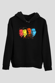 Shinedown Baskılı Unisex Siyah Kapüşonlu Sweatshirt