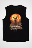 Shinedown Baskılı Unisex Siyah Kolsuz Tişört - Tshirt