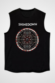 Shinedown Baskılı Unisex Siyah Kolsuz Tişört - Tshirt