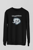 Shinedown Baskılı Unisex Siyah Sweatshirt