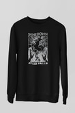 Shinedown Baskılı Unisex Siyah Sweatshirt