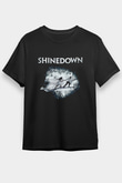 Shinedown Baskılı Unisex Siyah Tişört - Tshirt
