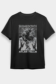 Shinedown Baskılı Unisex Siyah Tişört - Tshirt