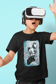 Shining Baskılı Siyah Unisex Çocuk Tişört