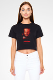 Shining Siyah   Crop Top Tişört