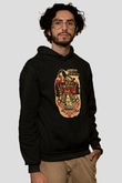 Shining Siyah Unisex Kapüşonlu Sweatshirt