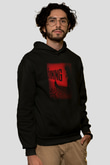 Shining Siyah Unisex Kapüşonlu Sweatshirt