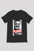 Shining Siyah Unisex V Yaka Tişört
