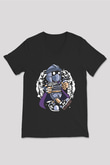 Shredder Bastard Baskılı Siyah Unisex V Yaka Tişört