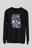 Shredder Loops Baskılı Siyah Unisex Tshirt