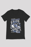 Shredder Loops Baskılı Siyah Unisex V Yaka Tişört