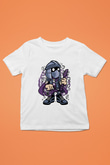 Shredder Rockstar Baskılı Beyaz Unisex Çocuk Tshirt