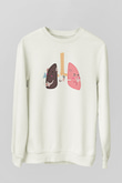 Sigarayı Bırakma Günü Baskılı Beyaz Unisex Sweatshirt