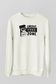 Sigarayı Bırakma Günü Baskılı Beyaz Unisex Sweatshirt